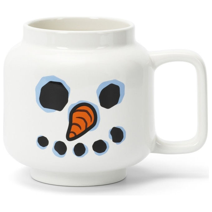 Lego tazza in ceramica Iconic, pupazzo di neve Snowman, large, 530 ml, bevande calde e fredde, regalo, lavastoviglie