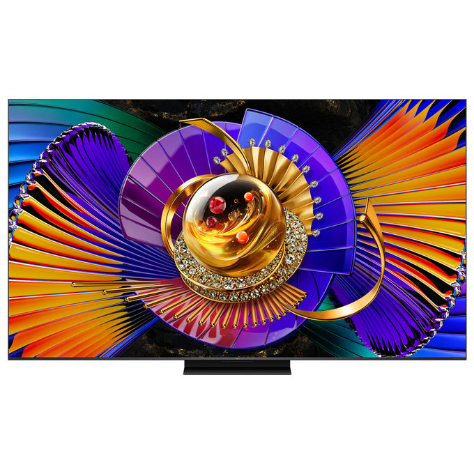 TCL televisore 75C7L SQD-Mini LED 75 pollici, 4K Ultra HD, 3000 nit, 144Hz, Google TV, Dolby Vision e Atmos, audio Bang and Olufsen