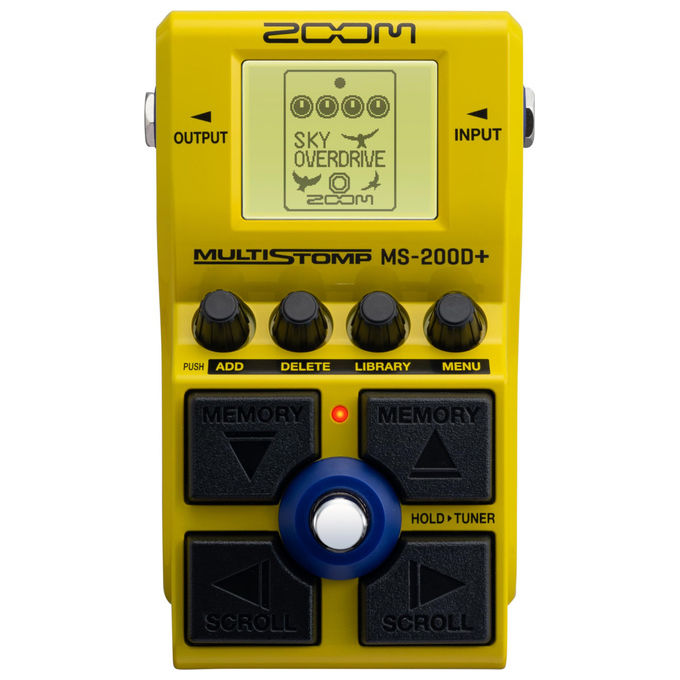 Zoom MS-200D+ pedale effetti chitarra, 200 drive e distorsioni, overdrive, fuzz, boost, accordatore cromatico