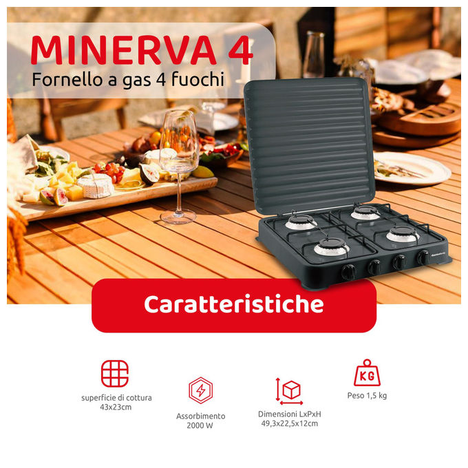 MELCHIONI FORNELLO MINERVA 4 NERO