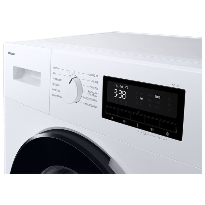 Samsung WW80FG3M05AWET Serie 3000 Lavatrice Slim 8 Kg 1400 rpm Classe A Motore Inverter Vapore Igienizzante (85x59.5x46.5 cm) colore Bianco