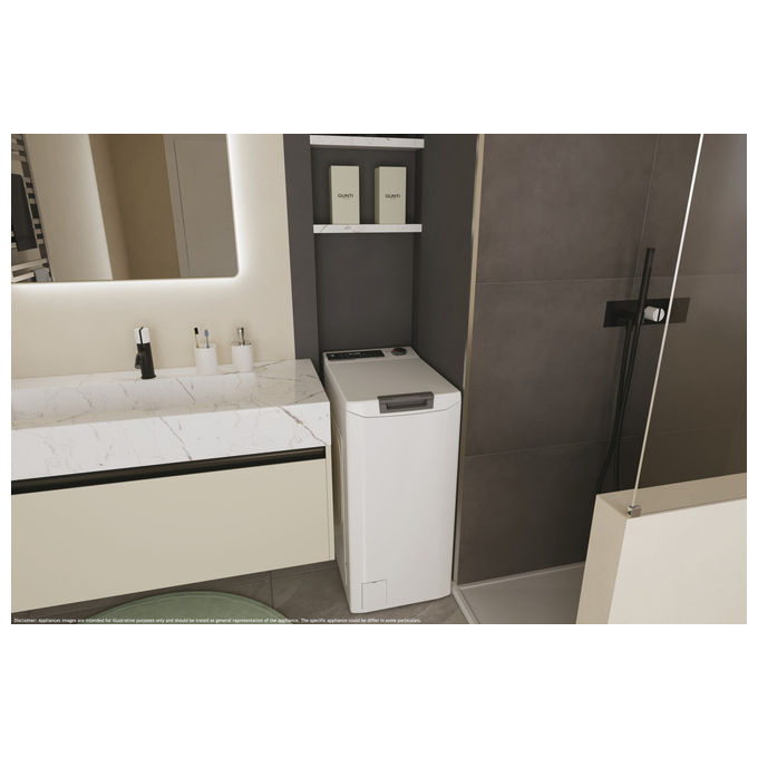 Hoover THOS476TM5-S H-Wash 500 Lavatrice Alto Carico 7 Kg 1400 rpm Classe A Wi-Fi Vapore Inverter (86x41x60 cm) colore Bianco