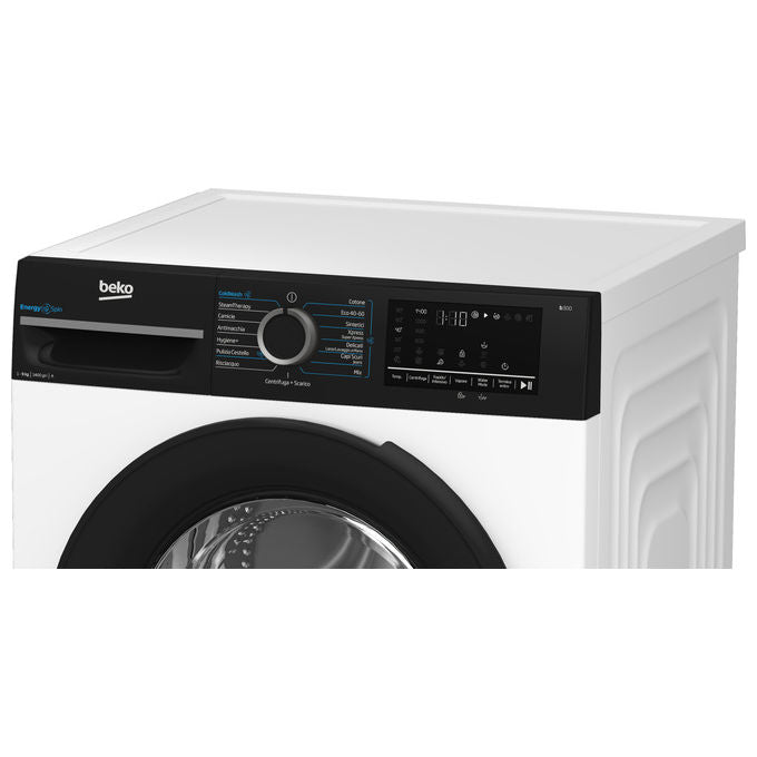 Beko BMGWU4941B b300 Lavatrice Frontale 9 Kg 1400 rpm Classe A EnergySpin Vapore Motore Inverter (85x60x55 cm) colore Bianco