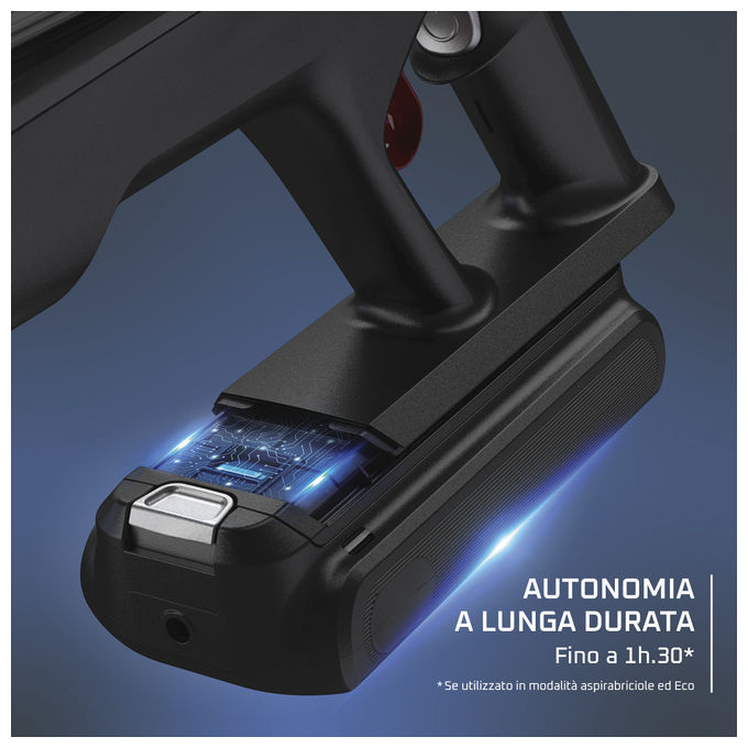 Rowenta RH9B74 X-Force Flex 14.80 Aspirapolvere a Bastone Senza Fili 0,6 L 240 AW 90 min Animal Care colore Nero Oro