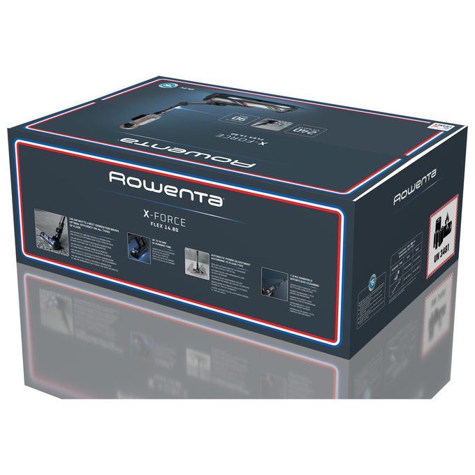 Rowenta RH9B74 X-Force Flex 14.80 Aspirapolvere a Bastone Senza Fili 0,6 L 240 AW 90 min Animal Care colore Nero Oro