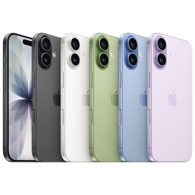 Apple MG6M4QL-A iPhone 17 Smartphone 256GB Display 6.3'' OLED ProMotion 120Hz Chip A19 5G Wi-Fi 7 iOS 26 colore Lavanda