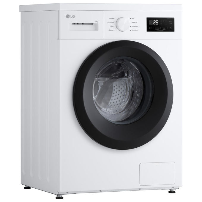 LG F4NA1009NWK Serie A1 Lavatrice Frontale 9 Kg 1400 rpm Classe A Vapore Igiene Inverter (85x60x49 cm) colore Bianco
