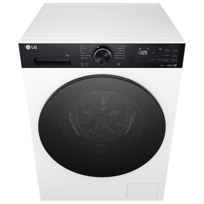LG F4NX5009THB ThinQ AI DD Lavatrice Frontale 9 Kg 1400 rpm Classe A Steam Wi-Fi TurboWash (85x60x56.5 cm) colore Bianco Avorio
