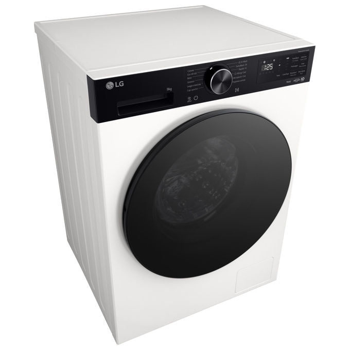 LG F4NX5009THB ThinQ AI DD Lavatrice Frontale 9 Kg 1400 rpm Classe A Steam Wi-Fi TurboWash (85x60x56.5 cm) colore Bianco Avorio