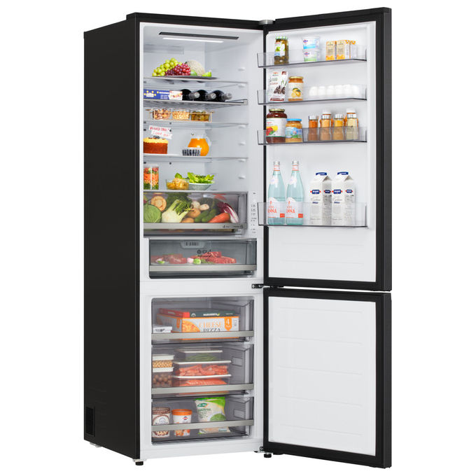 LG GBBW322CEV Frigorifero Combinato 70cm Classe C 465L Wi-Fi Total No Frost Acciaio Nero (697x2030x704 cm) colore Nero
