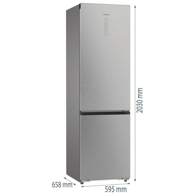 Hisense RB5P410SACC Frigorifero Combinato 413 L 203 cm Classe C 34 dB No Frost Total Wi-Fi Inverter colore Acciaio Inox
