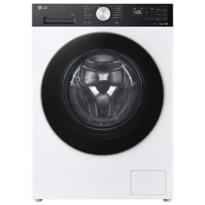 LG Lavatrice Intelligente 11 kg Classe A-40% Bianco-Nero F4NX5009TKC