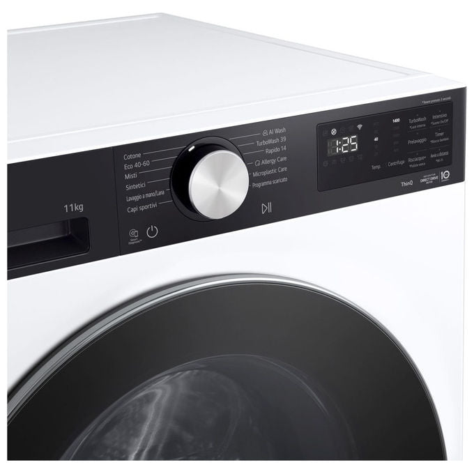LG Lavatrice Intelligente 11 kg Classe A-40% Bianco-Nero F4NX5009TKC