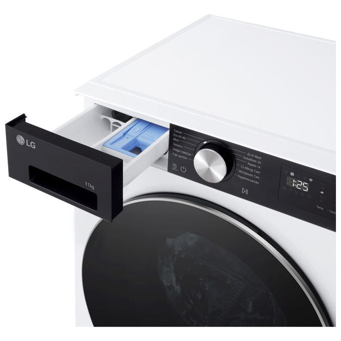 LG Lavatrice Intelligente 11 kg Classe A-40% Bianco-Nero F4NX5009TKC