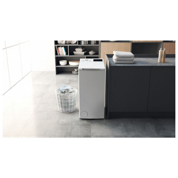 Hotpoint WMTG626BSIT Lavatrice Carica dall'Alto 6 Kg 1200 rpm Classe A Inverter Wi-Fi (90x40x60 cm) colore Bianco