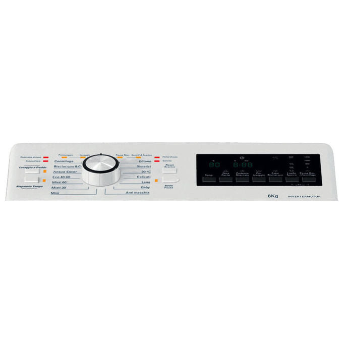 Hotpoint WMTG626BSIT Lavatrice Carica dall'Alto 6 Kg 1200 rpm Classe A Inverter Wi-Fi (90x40x60 cm) colore Bianco