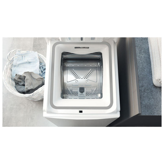 Hotpoint WMTG626BSIT Lavatrice Carica dall'Alto 6 Kg 1200 rpm Classe A Inverter Wi-Fi (90x40x60 cm) colore Bianco
