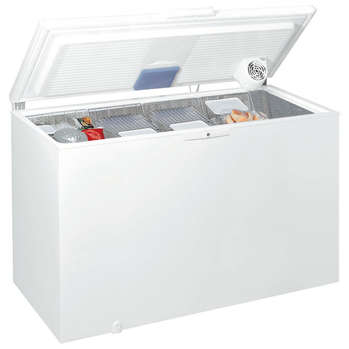 Whirlpool WHE39392T Congelatore a Pozzetto 394 L 92 cm Classe E 42 dB FastFreeze 6° Senso colore Bianco