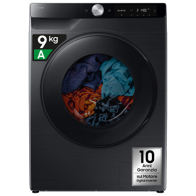 Samsung WD90DG6G94BB Lavasciuga Frontale 9-5 Kg 1400 rpm Classe A AI Wash ecobubble Wi-Fi (85x60x48 cm) colore Nero