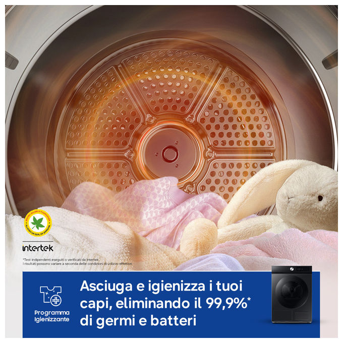 Samsung DV90DB7845GBU3 Bespoke AI Asciugatrice Pompa di Calore 9 Kg Classe A Wi-Fi (85x60x60 cm) colore Nero