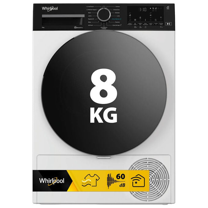 Whirlpool C WD 86M WBS IT Asciugatrice Pompa di Calore 8 Kg Classe A Wi-Fi 6° Sense IronTouch 60 dB (84.6x59.8x67.4 cm) colore Bianco