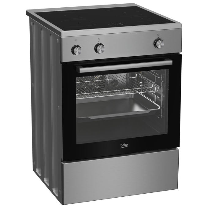 Beko FBE69100X Cucina a induzione Multifunzione 4 fuochi 72 L Classe A SteamShine Forno Elettrico Ventilato Grill (85x60x60 cm) colore Acciaio Inox