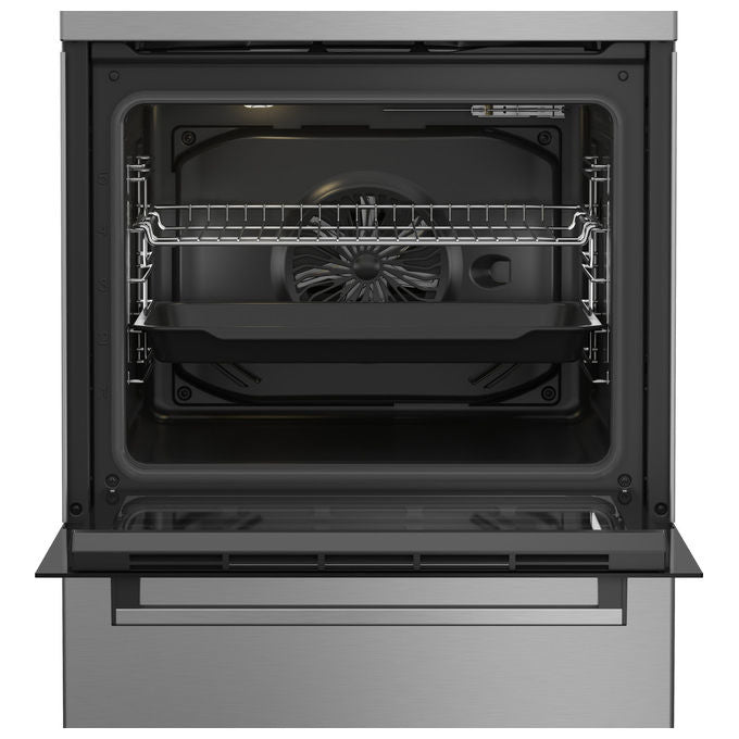 Beko FBE69100X Cucina a induzione Multifunzione 4 fuochi 72 L Classe A SteamShine Forno Elettrico Ventilato Grill (85x60x60 cm) colore Acciaio Inox