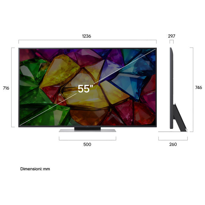 LG 55MRGB87B6B Serie MRGB87 Smart TV 55'' Mini RGB 4K Dolby Vision Dolby Atmos webOS Wi-Fi colore Nero
