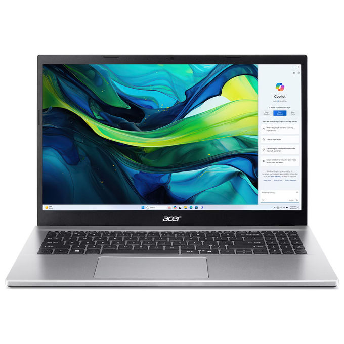 Acer NX.J7WET.008 Aspire Go 15 Notebook AMD Ryzen 7 5825U 16 GB RAM 512 GB SSD colore Argento