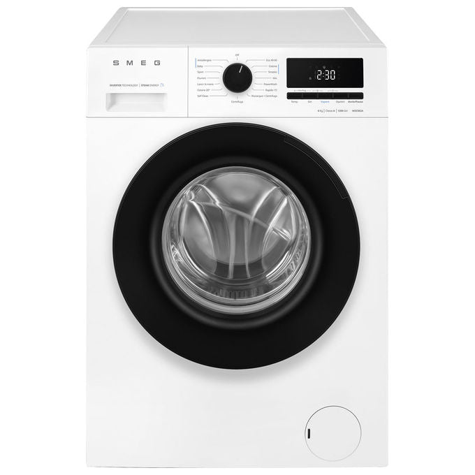 Smeg W3C062A Lavatrice Frontale Slim 6 Kg 1200 rpm Classe A Vapore Motore Inverter 15 Programmi (84x60x46 cm) colore Bianco
