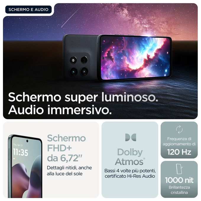 Motorola MOTO G56 5G Smartphone 6.72'' 8 GB 512 GB MediaTek Dimensity 7060 50 MP Android 15 5200 mAh colore Grigio