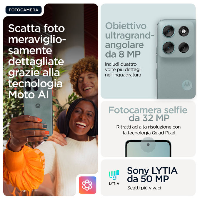 Motorola MOTO G56 5G Smartphone 6.72'' 8 GB 512 GB MediaTek Dimensity 7060 50 MP Android 15 5200 mAh colore Grigio