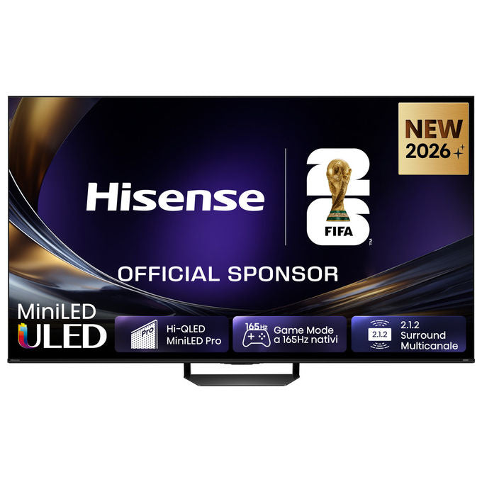 Hisense 65U7S PRO Smart TV Mini LED 65'' 4K UHD 165Hz Dolby Vision VIDAA OS 4 HDMI 2.1 colore Grigio