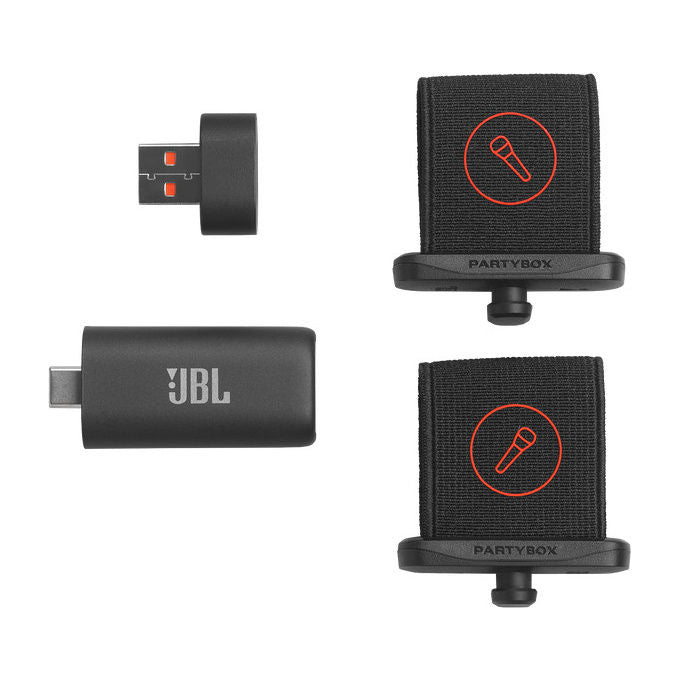 JBL EASYSING MICS Kit 2 Microfoni Wireless Karaoke AI Batteria integrata 10h colore Nero
