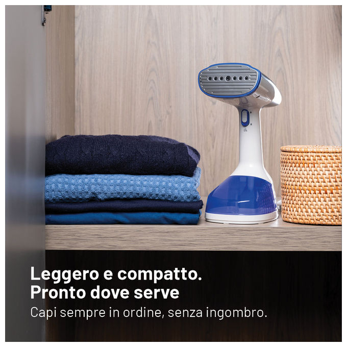 Imetec 9057 Steam Easy Express Stiratore Verticale Portatile 1500 W Vapore Continuo 30 g-min Serbatoio 250 ml colore Bianco