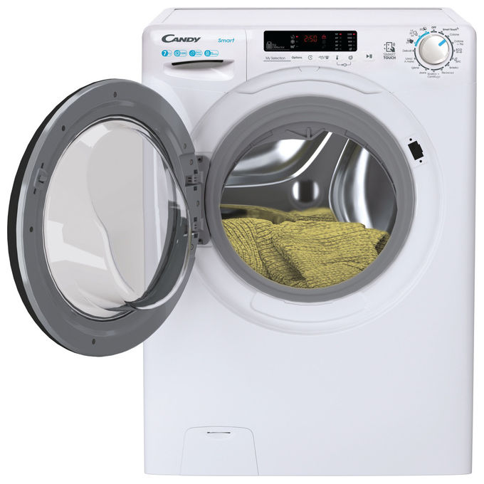 Candy CS4 272DWB4-1-11 Smart Lavatrice Slim 7 Kg 1200 rpm Classe B NFC 16 Programmi (85x60x44 cm) colore Bianco