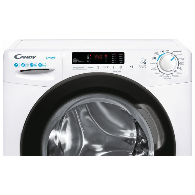 Candy CS4 272DWB4-1-11 Smart Lavatrice Slim 7 Kg 1200 rpm Classe B NFC 16 Programmi (85x60x44 cm) colore Bianco