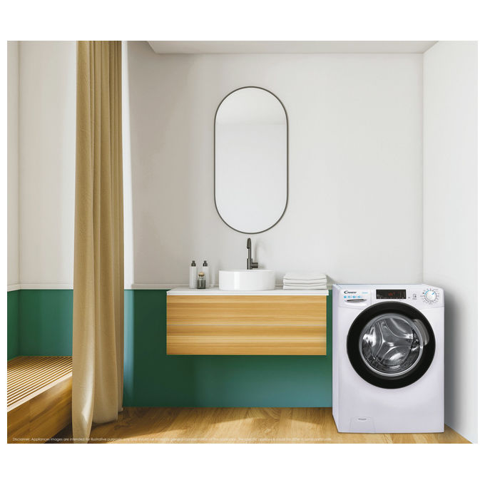 Candy CS4 272DWB4-1-11 Smart Lavatrice Slim 7 Kg 1200 rpm Classe B NFC 16 Programmi (85x60x44 cm) colore Bianco