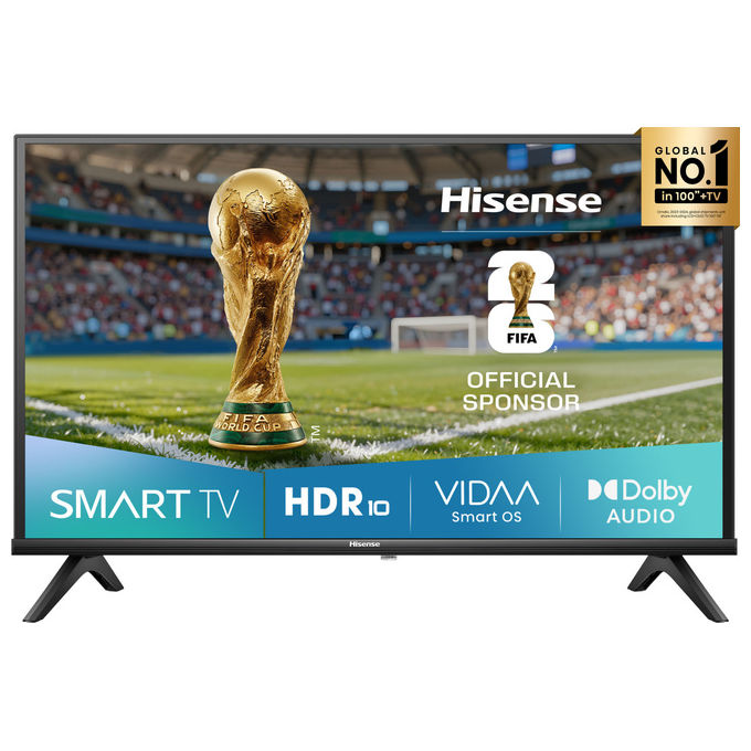 Hisense 32A4Q Smart TV 32'' HD DLED VIDAA Wi-Fi DVB-T2 HDR10 DTS Virtual:X colore Nero