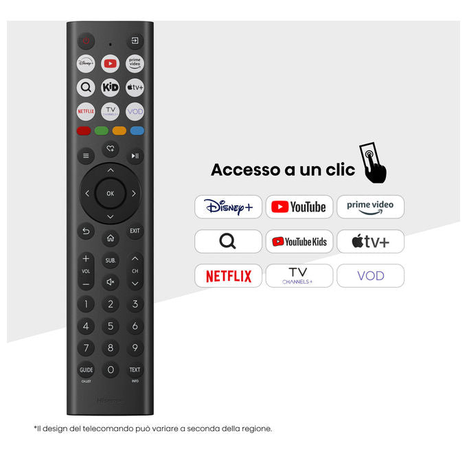 Hisense 32A4Q Smart TV 32'' HD DLED VIDAA Wi-Fi DVB-T2 HDR10 DTS Virtual:X colore Nero