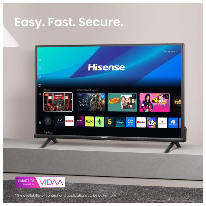 Hisense 32A4Q Smart TV 32'' HD DLED VIDAA Wi-Fi DVB-T2 HDR10 DTS Virtual:X colore Nero