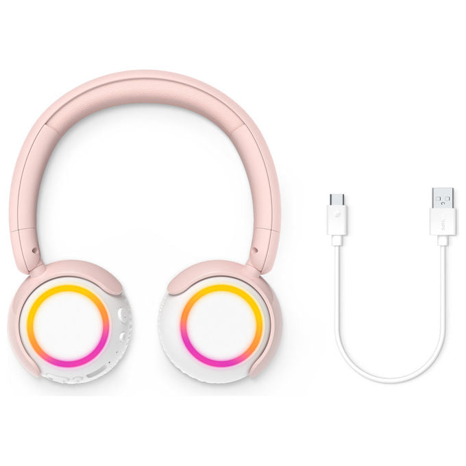 Philips TAK4200 Cuffie Wireless Bluetooth 5.4 On-Ear 45h Autonomia Riduzione Rumore colore Rosa Bianco