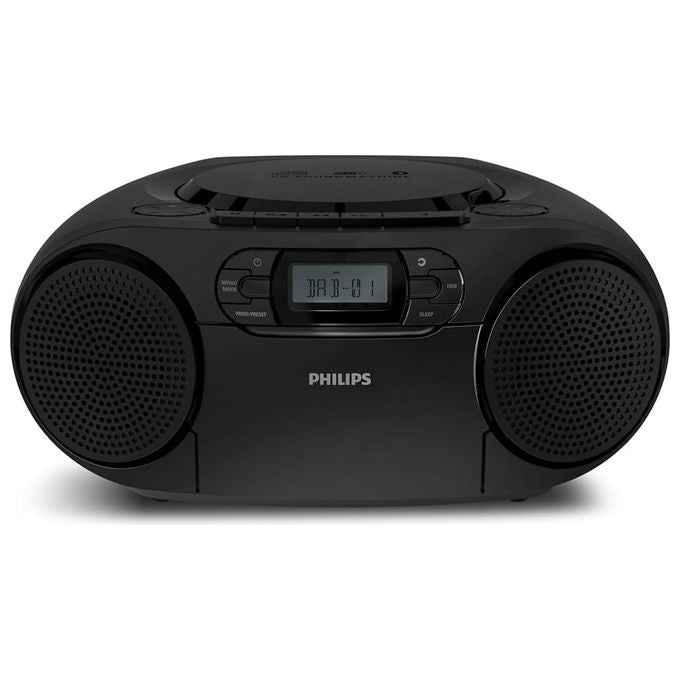Philips TAZ2500-10 Soundmachine Portatile CD Cassette Radio DAB+ FM Bluetooth 6.0 USB 6W colore Nero