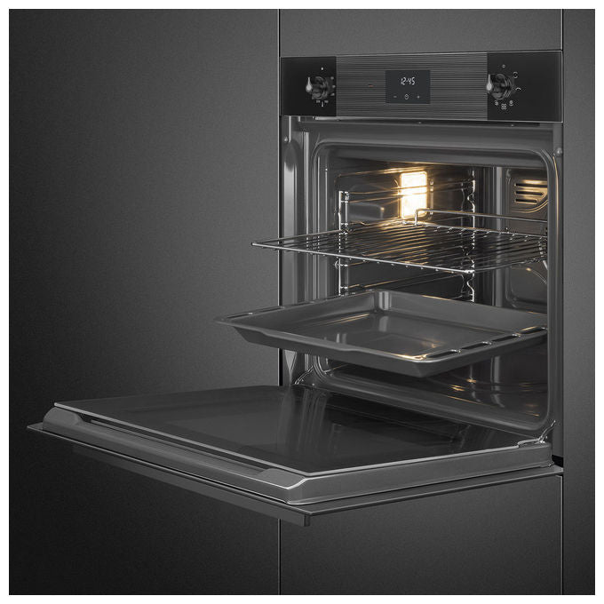 Smeg SF6100VB3 Linea Forno da incasso Elettrico Ventilato 70 L Classe A 6 funzioni Vapor Clean (59,2x59,7x54,8 cm) colore Nero