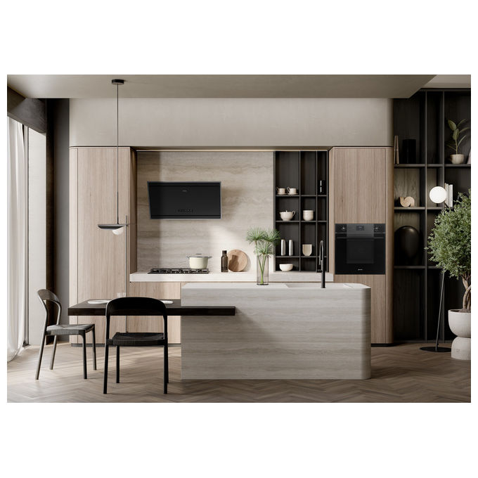 Smeg SF6100VB3 Linea Forno da incasso Elettrico Ventilato 70 L Classe A 6 funzioni Vapor Clean (59,2x59,7x54,8 cm) colore Nero