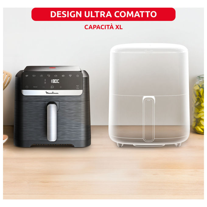 Moulinex EZ8618 Easy Fry Mega Compact Friggitrice ad aria 7.5 L 2020 W programmi preimpostati display touch colore Nero