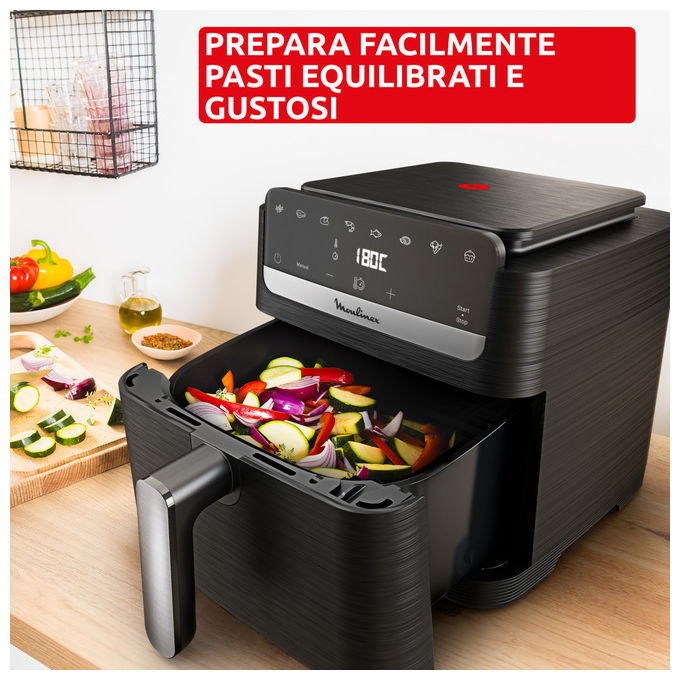 Moulinex EZ8618 Easy Fry Mega Compact Friggitrice ad aria 7.5 L 2020 W programmi preimpostati display touch colore Nero
