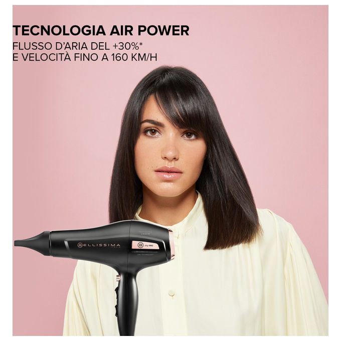 Bellissima 11728 My Pro P3 3400 Asciugacapelli 2400 W Ionico Ceramica 2 Velocita' 3 Temperature Diffusore colore Nero