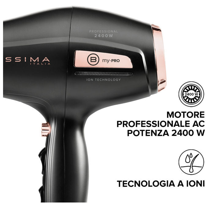 Bellissima 11728 My Pro P3 3400 Asciugacapelli 2400 W Ionico Ceramica 2 Velocita' 3 Temperature Diffusore colore Nero