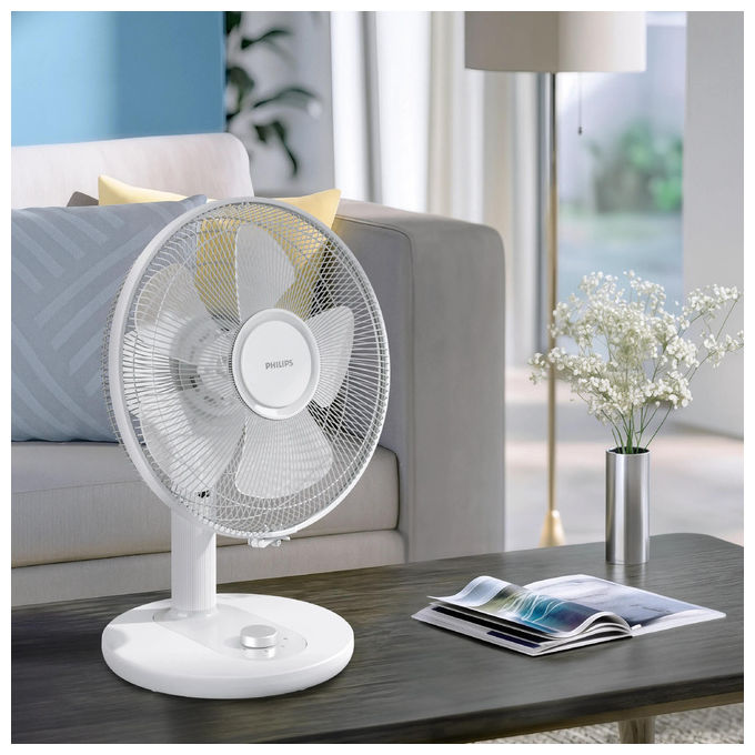 Philips CX1030-00 Mercury Serie 1000 Ventilatore da Tavolo 35 cm 3 velocita' 35 dB 2000 m³-h colore Bianco